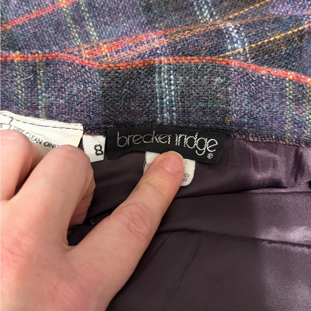 Vintage Breckenridge Quarter-pleated wool skirt - Picture 2 of 7